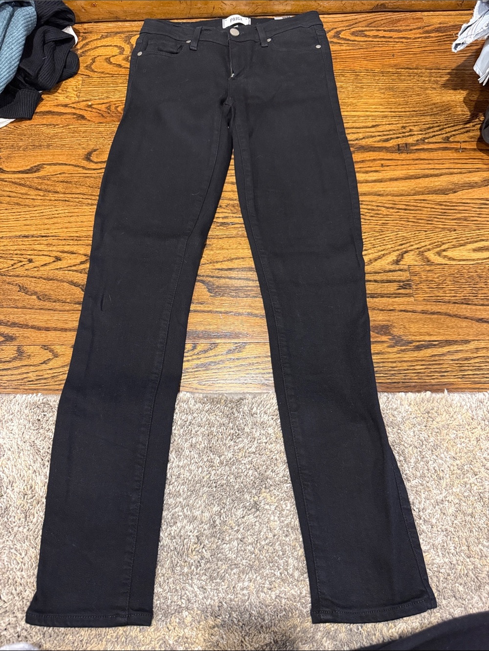 PAIGE Black Straight-Leg Women's Jeans